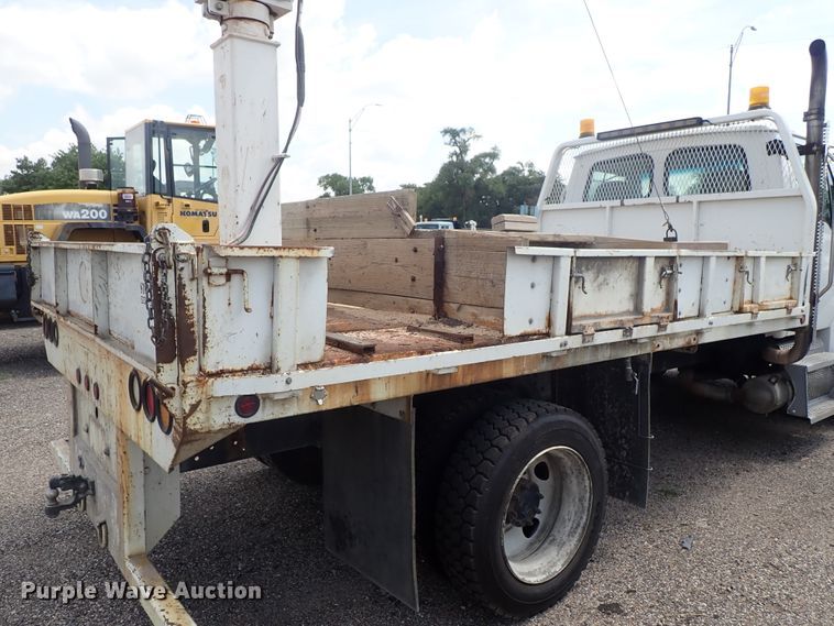 image for item DE0869 2008 Sterling Acterra flatbed truck with crane