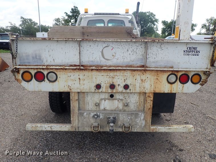 image for item DE0869 2008 Sterling Acterra flatbed truck with crane