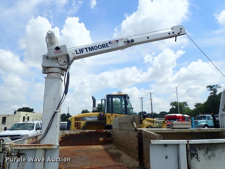 image for item DE0869 2008 Sterling Acterra flatbed truck with crane