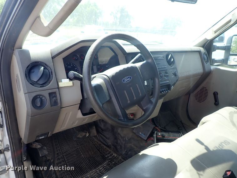 image for item DE0870 2008 Ford F450 Super Duty XL flat dump bed truck with crane