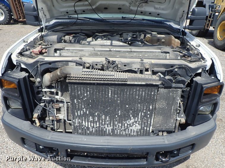 image for item DE0870 2008 Ford F450 Super Duty XL flat dump bed truck with crane