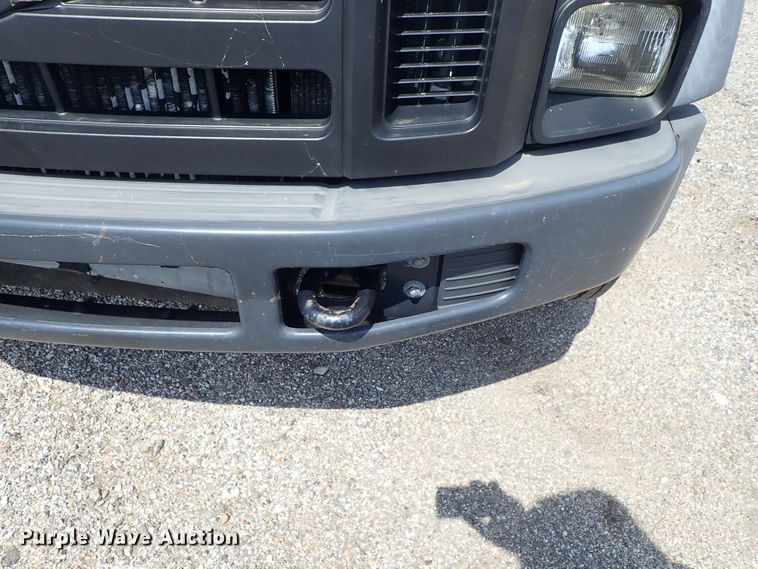 image for item DE0870 2008 Ford F450 Super Duty XL flat dump bed truck with crane