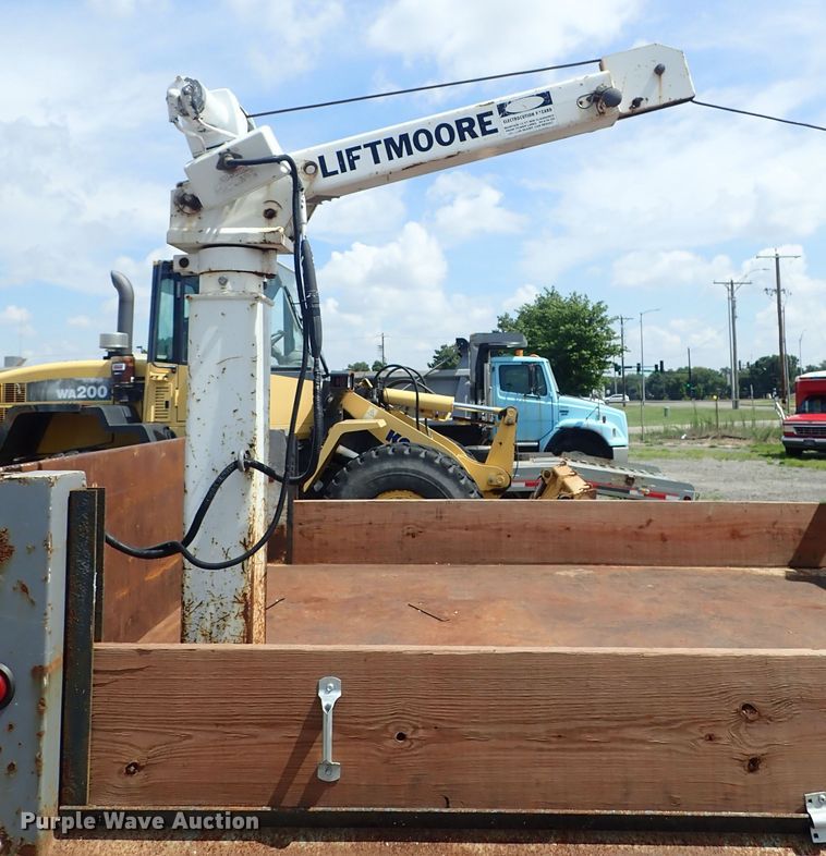 image for item DE0870 2008 Ford F450 Super Duty XL flat dump bed truck with crane