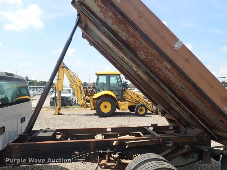 image for item DE0870 2008 Ford F450 Super Duty XL flat dump bed truck with crane