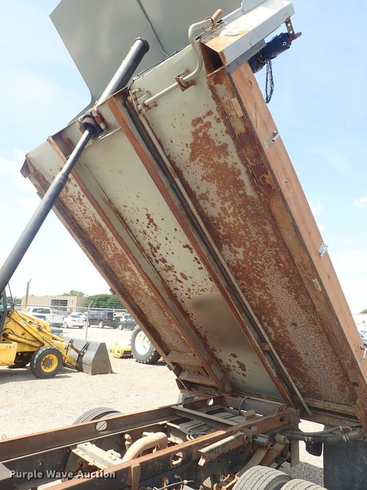 image for item DE0870 2008 Ford F450 Super Duty XL flat dump bed truck with crane