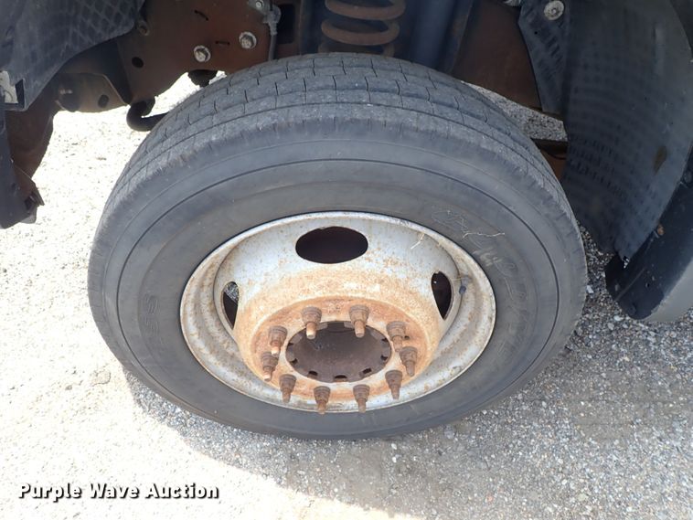 image for item DE0870 2008 Ford F450 Super Duty XL flat dump bed truck with crane