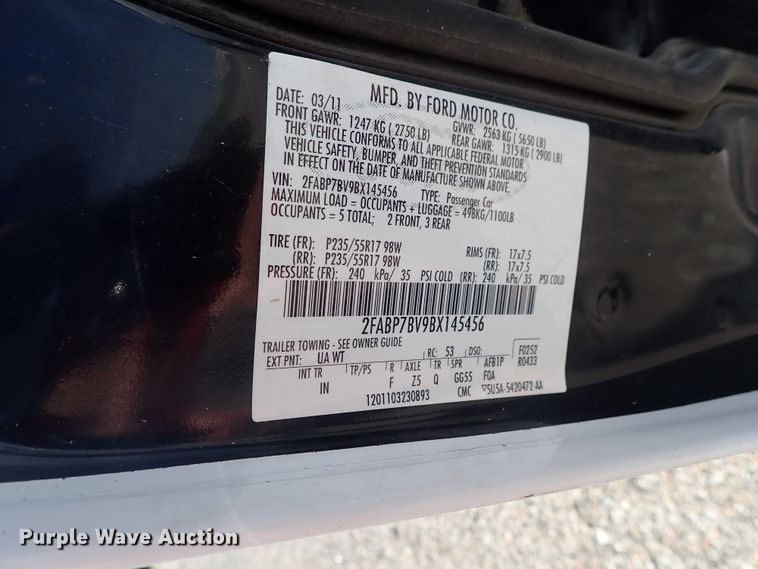 image for item DE0879 2011 Ford Crown Victoria Police Interceptor