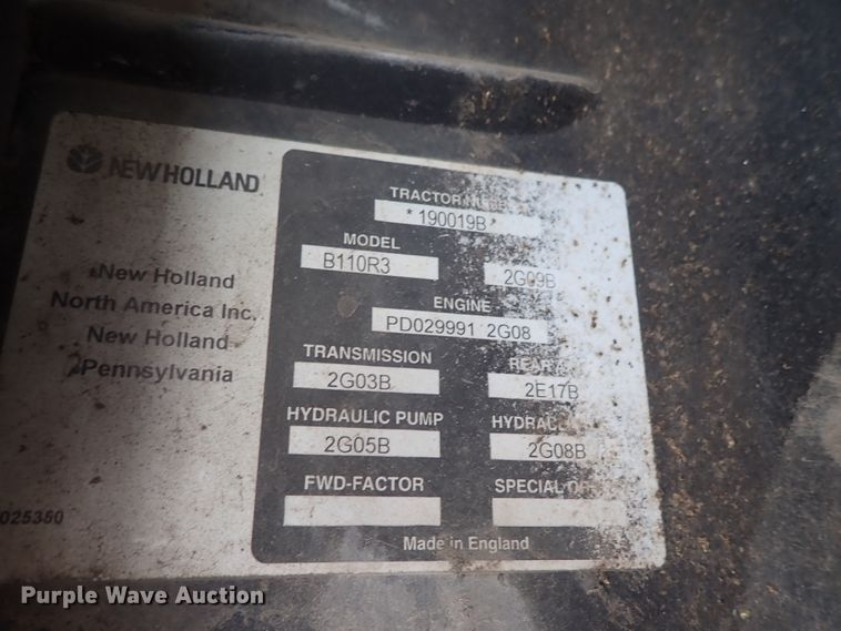 image for item DE0883 2002 New Holland TS110 MFWD tractor