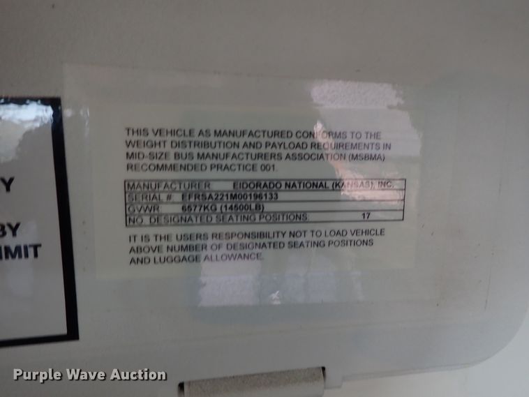 image for item DE0888 2010 Ford E450 Super Duty shuttle bus