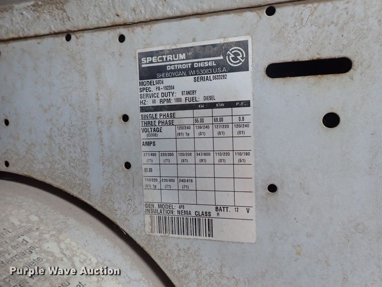 image for item GB9270 Detroit Diesel Series 50 generator