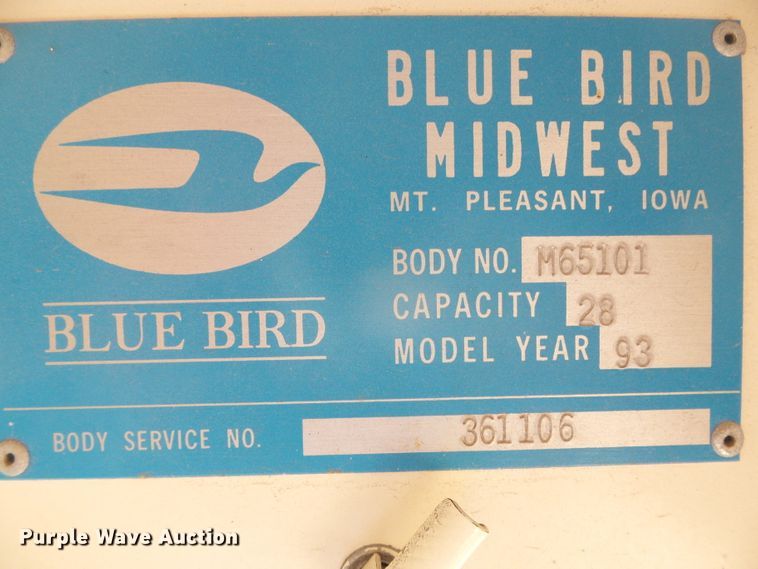 image for item DC5016 1993 GMC Blue Bird school bus