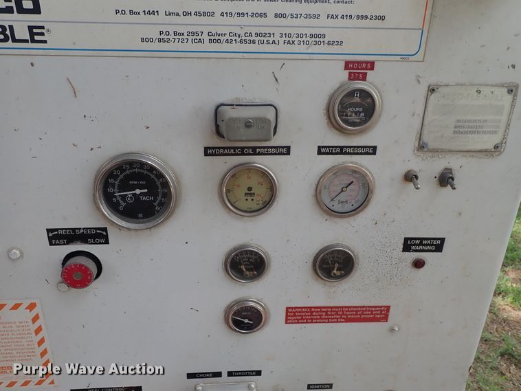 image for item DE0905 1996 Sreco HV1800TR/L/P sewer jetter