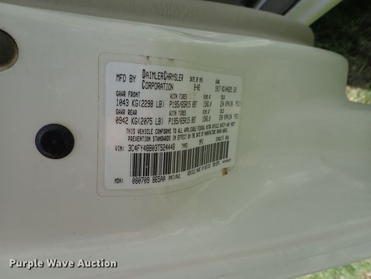 image for item DE0906 2003 Chrysler PT Cruiser