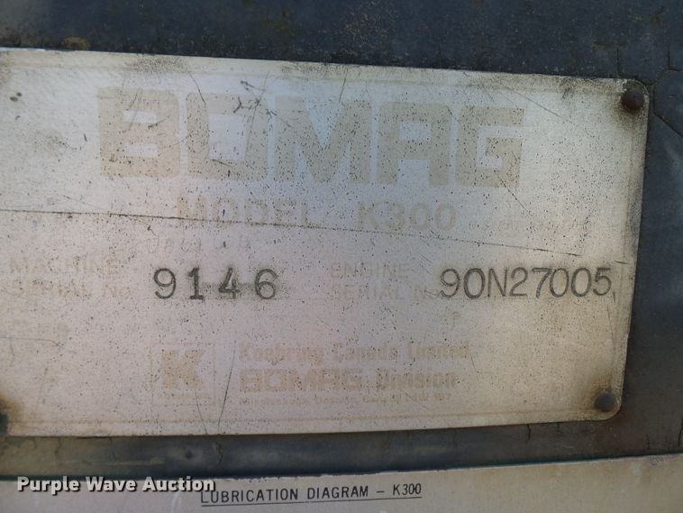 image for item DE7833 1977 Bomag K300 landfill compactor