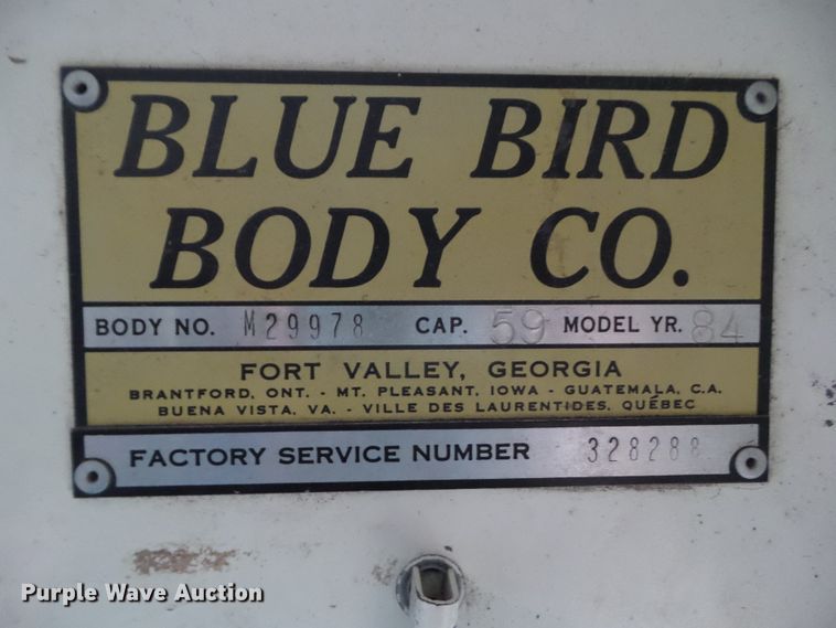 image for item DF0785 1984 Chevrolet Blue Bird school bus