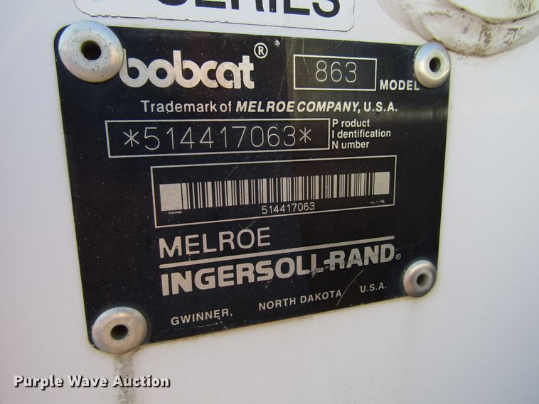 image for item DG1353 1998 Bobcat 863 skid steer