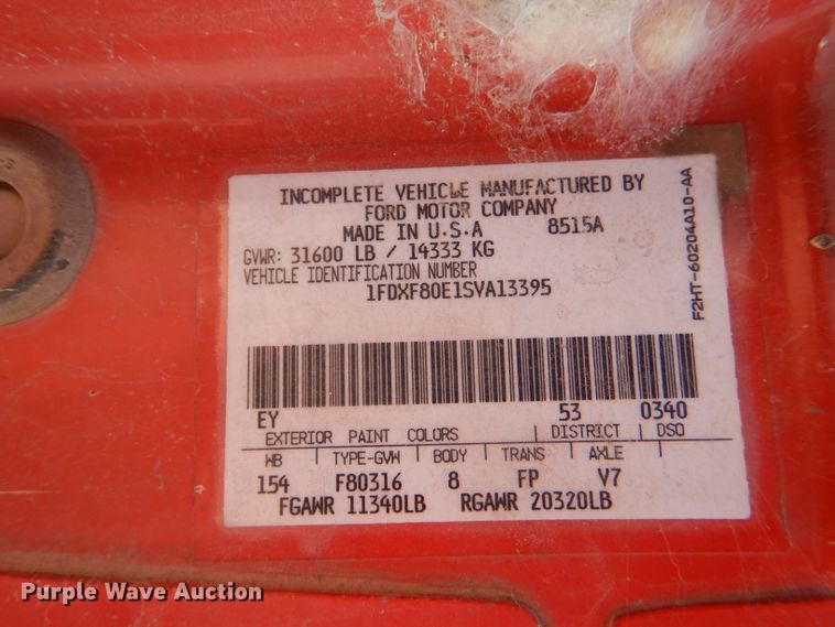 image for item DG4864 1995 Ford F80 dump truck