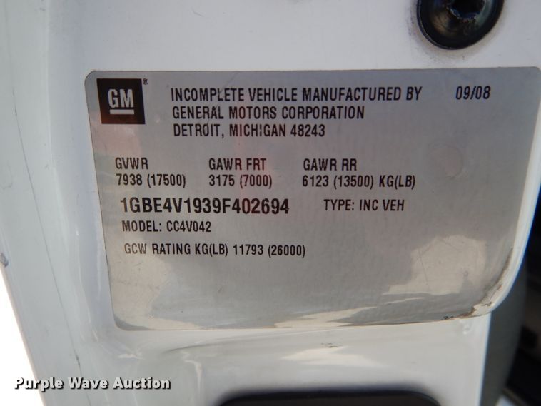 image for item DH6045 2009 Chevrolet C4500 ambulance