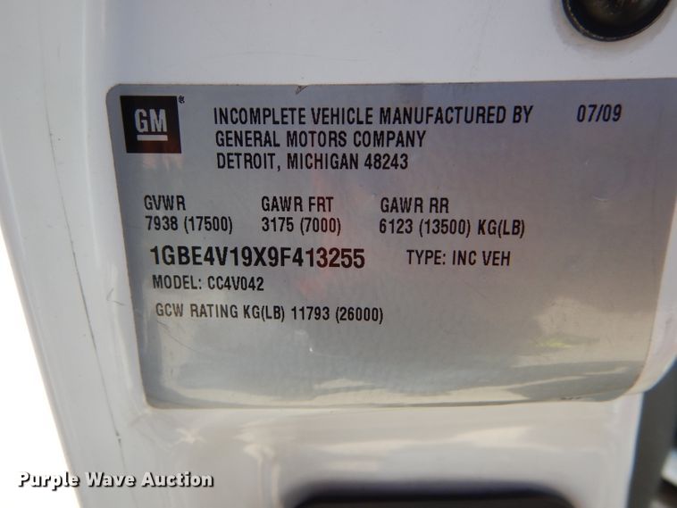 image for item DH6046 2009 Chevrolet C4500 ambulance