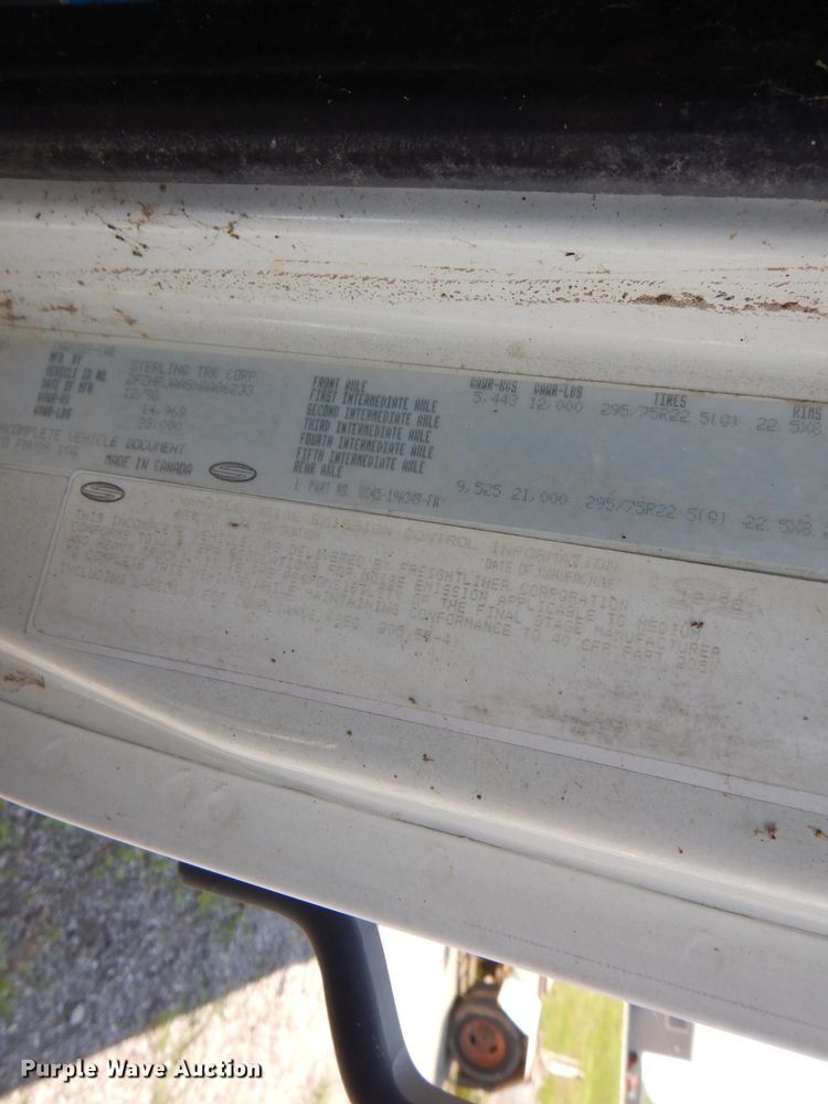 image for item DH6055 1999 Sterling L-Line sludge spreader truck