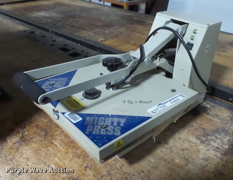 Mighty Press thermal transfer press in Des Moines, IA Item FU9287 sold Purple Wave