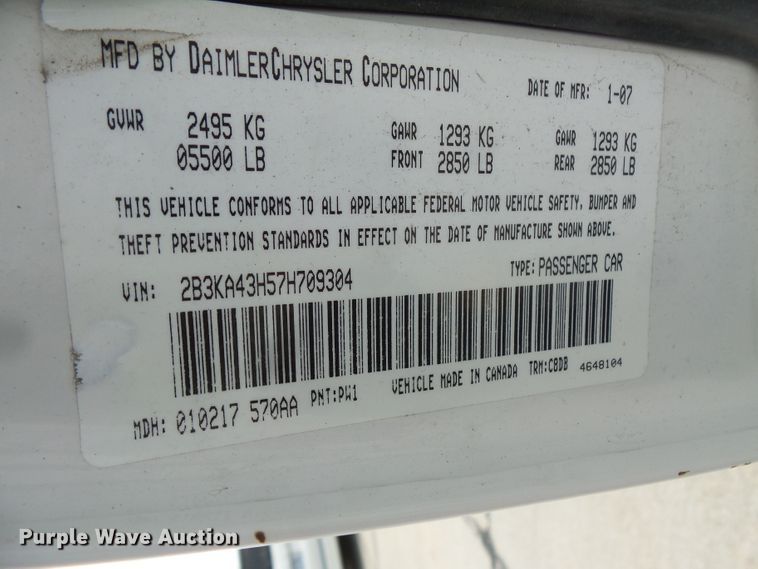 image for item FU9339 2007 Dodge Charger