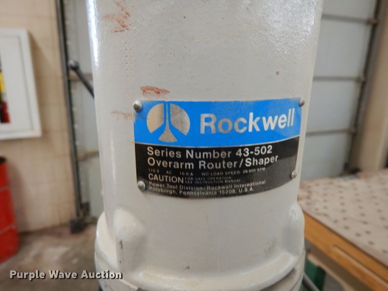 Rockwell overarm router/shaper in Paola, KS | Item GG9075 sold | Purple ...