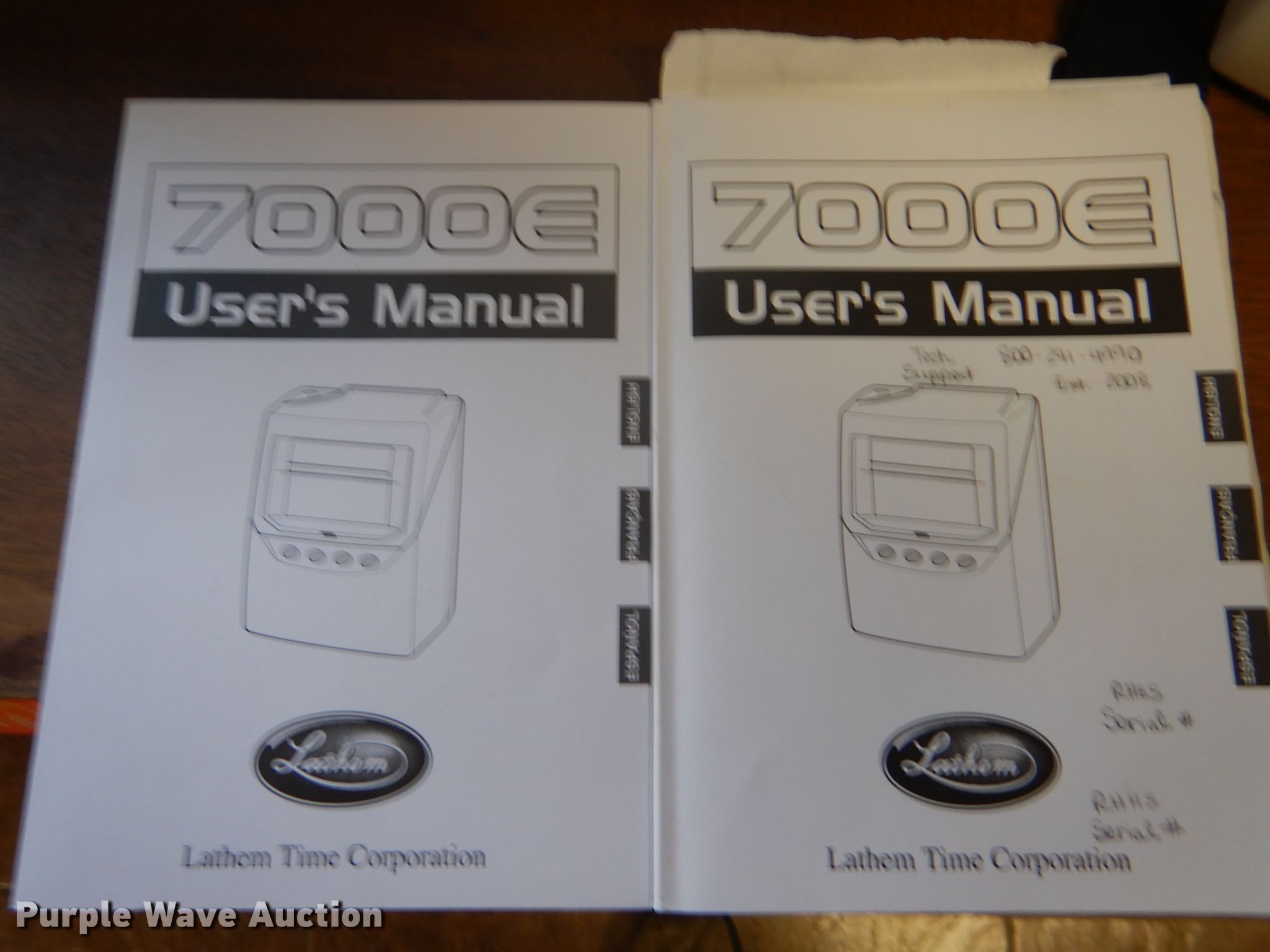 Lathem 7000E time clock system in Mankato, KS Item FY9736 sold