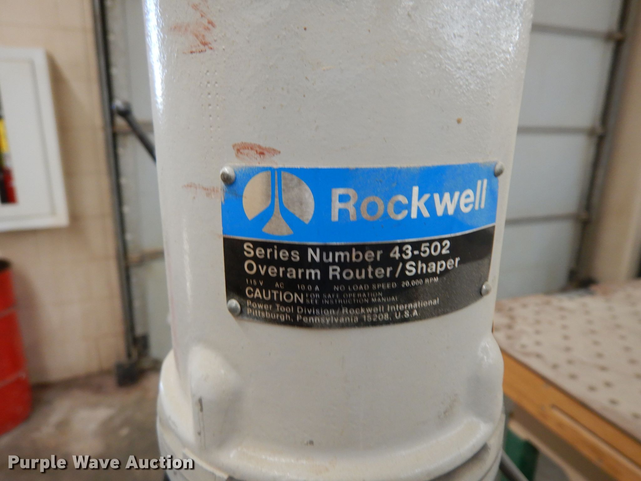 Rockwell overarm router/shaper in Paola, KS | Item GG9075 sold | Purple ...