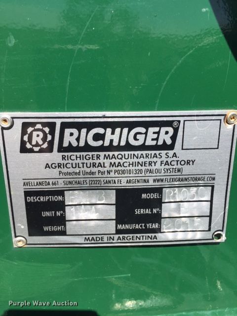 image for item DA3616 2015 Richiger R1050 all grain bagger