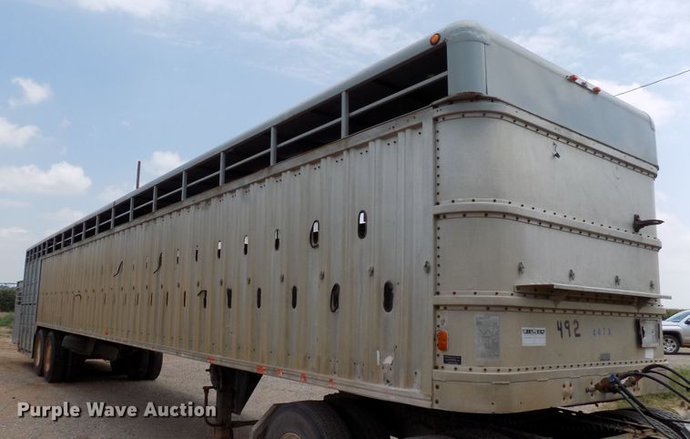image for item DB9503 2000 McElroy Wilson livestock trailer