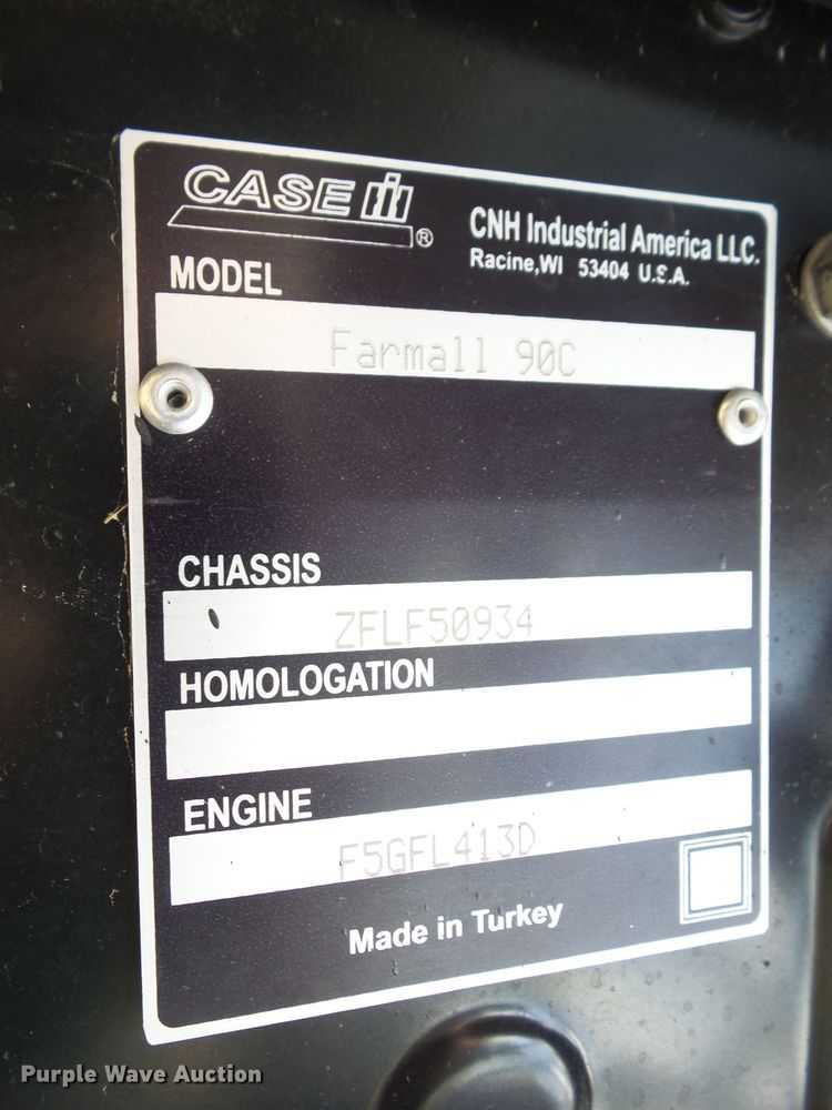 image for item DF0791 2015 Case IH Farmall 90C MFWD tractor