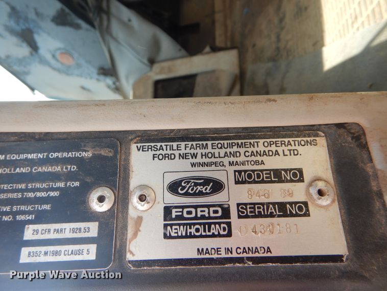 image for item FY9697 1989 Ford 846 Versatile Designation 6 4WD tractor