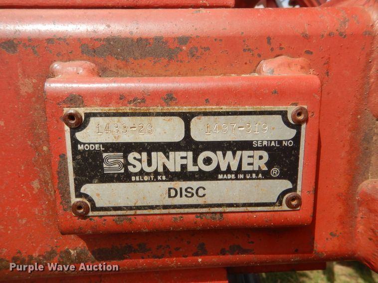 image for item FY9700 Sunflower 1433-29 tandem double off-set disk