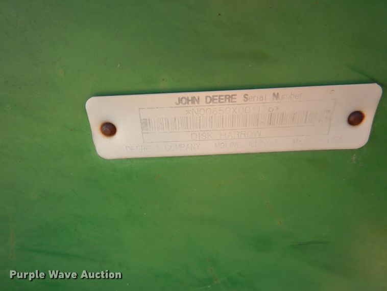 image for item FY9744 John Deere 650 double off-set disk