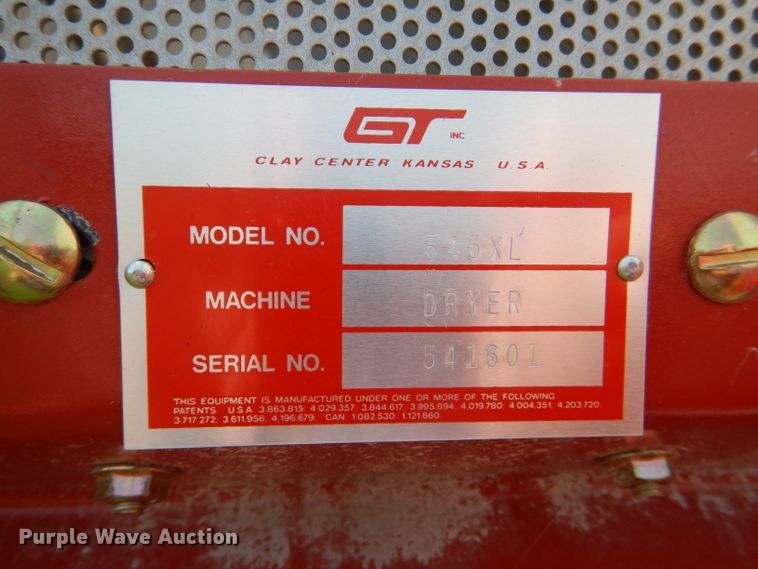 image for item DD6365 2017 GT 545XL recirculating grain dryer