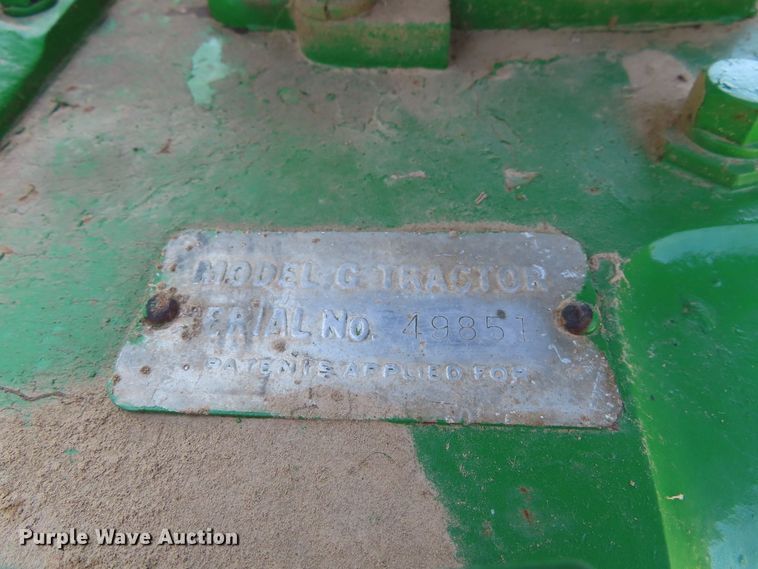 image for item DD6413 1951 John Deere G tractor