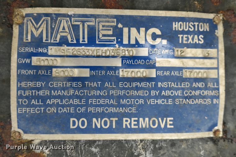 image for item DB10220 2014 Mate end dump trailer