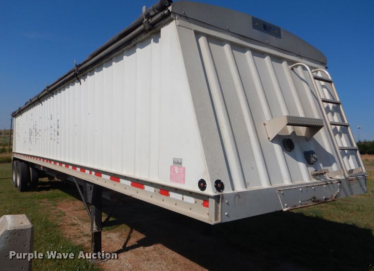 image for item FY9727 2012 Neville double hopper bottom grain trailer