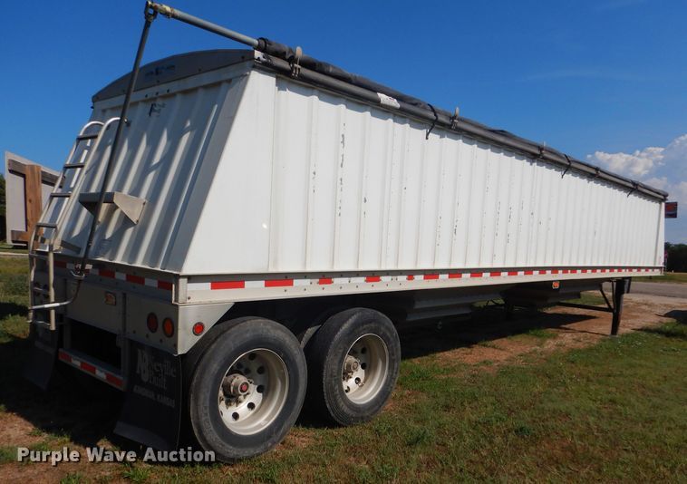 image for item FY9727 2012 Neville double hopper bottom grain trailer