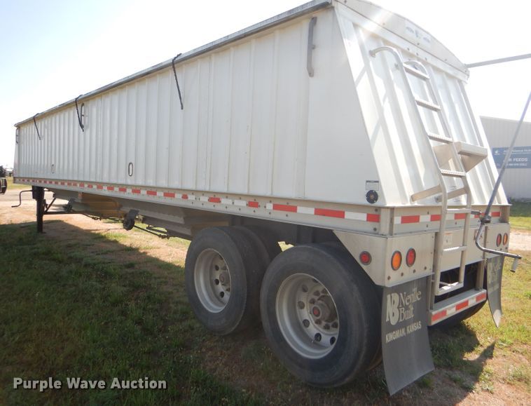 image for item FY9727 2012 Neville double hopper bottom grain trailer