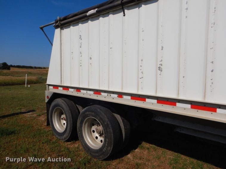 image for item FY9727 2012 Neville double hopper bottom grain trailer