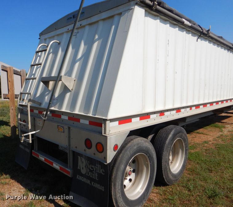 image for item FY9727 2012 Neville double hopper bottom grain trailer