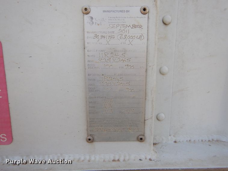 image for item FY9727 2012 Neville double hopper bottom grain trailer