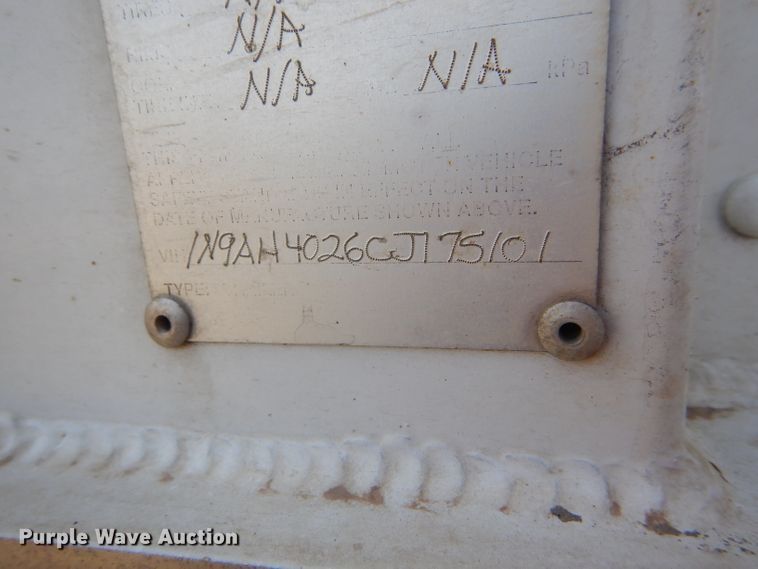 image for item FY9727 2012 Neville double hopper bottom grain trailer