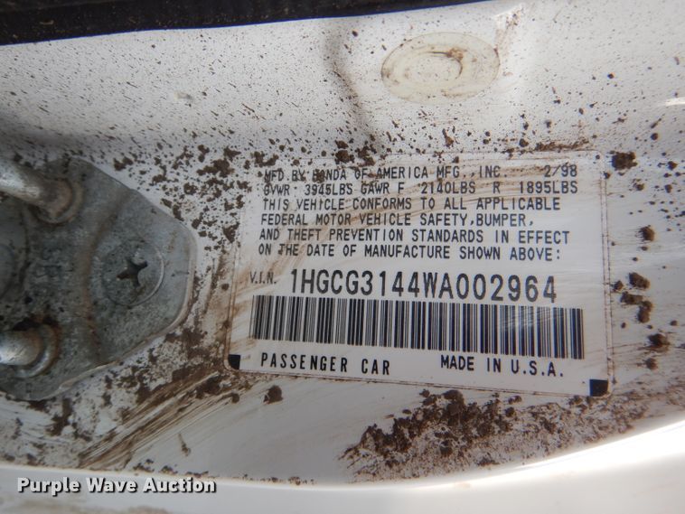 image for item DG4880 1998 Honda Accord