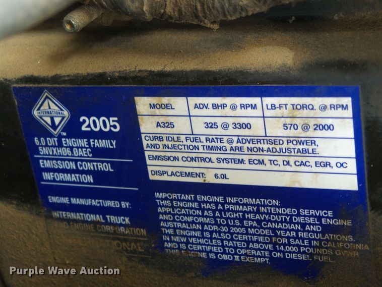 image for item DC5067 2005 Ford F450 Super Duty XL utility truck