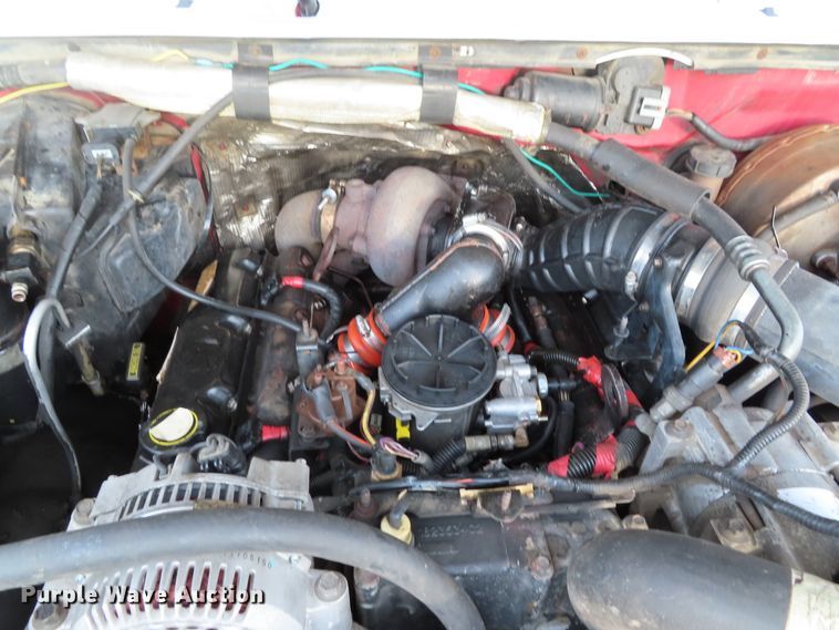 image for item DD6396 1997 Ford F350 flatbed pickup truck