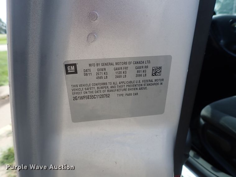 image for item DE0945 2012 Chevrolet Impala