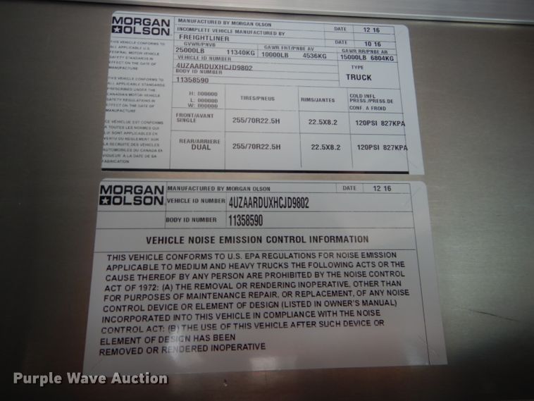 image for item DE2363 2017 Freightliner MT55 delivery truck